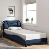  Okvir za krevet s uzglavljem plavi 90x200 cm od tkanine | shoptok.hr