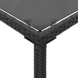  Vrtni stol sa staklenom pločom crni 115x54x74 cm od poliratana | shoptok.hr