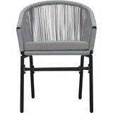  3-dijelni bistro set od PE ratana s jastucima sivi | shoptok.hr