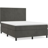 The Living Store Box spring posteljni z vzmetnico temno siv 140x190 cm žamet - Box Spring Postelja, (21491152) | Shoptok.si