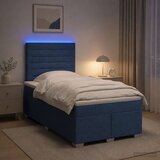  Boxspring krevet s madracem Plava 120 x 190 cm Tkanina Slike
