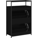 Ormarić za cipele crni 75x34x112 cm od konstruiranog drva | Eponuda.ba