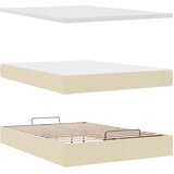  Otomanski krevet s madracem krem 140x200 cm tkanine | shoptok.hr