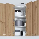 vidaXL Viseča omarica Riga Artisan hrast in bela 57 x 57 x 80 cm | Shoptok.si