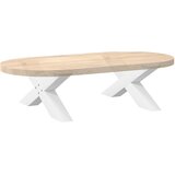  Noge za klub stolić X-oblik 2 kom Bijele 70 x (30-31) cm Čelik | shoptok.hr