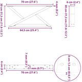  Noge kavne mize 2 kosa Bela 70x(30-31,3) cm Jeklo | Shoptok.si
