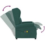  Masažni električni naslonjač s krilima Tamnozelena Tkanina - Tamnozelena | shoptok.hr