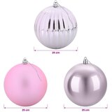  Set božićnih kuglica XXL 3 kom. Ružičasta &amp;Oslash; 25 cm Plastika Slike
