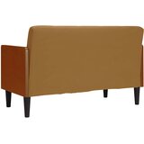  Dvosjed s jastucima, smeđi, 110 cm, baršun | shoptok.hr