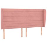  Vzglavje z ušesi roza 163x23x118/128 cm žamet, (20933622) | Shoptok.si
