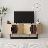 Marckeric TV omarica v hrastovem dekorju v naravni barvi 140x55 cm Titan – | Shoptok.si