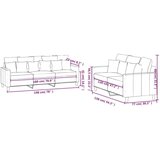  2-dijelni set sofa s jastucima smeđi baršunasti | shoptok.hr