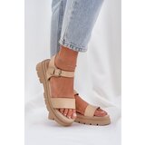 PS1 Women's Platform Sandals Beige Evaretha | Shoptok.si
