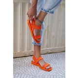 Madamra Women's Orange Drawstring Sandals | Shoptok.si