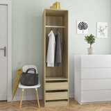 The Living Store Garderobna omara s predali sonoma hrast 50x50x200 cm iverna pl. - Garderobna Omara, (21419694) Cene