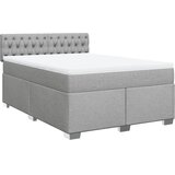  Krevet box spring s madracem svjetlosivi 140x200 cm od tkanine | shoptok.hr