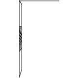 Pregrada za tuš crna 80 x 195 cm s prozirnim staklom ESG | shoptok.hr