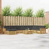  Set vanjskih sofa 9 kom. Bijela i antracit Čvrsto drvo akacije | shoptok.hr