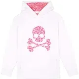 Scalpers Sweater majica 'Leo Skull' roza / bijela