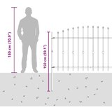  Vrh z bodicami Črna 200 x 150 cm Prašno lakirano jeklo, (5000157985) | Shoptok.si