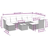 10-dijelni set vrtnih sofa s jastucima crni od poliratana | shoptok.hr