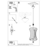  SL.0642 - visilica na sajli ORIANA 1xE27/60W/230V | Eponuda.com