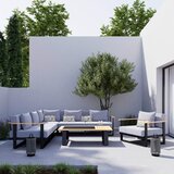 Bessagi Garden Lounge Garnitura Fabrizia, Siva, 4-Delno | Shoptok.si