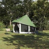 Tipi šator s krovom s pohranom Zelena 404 x 370 x 270 cm taft | shoptok.hr