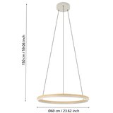Eglo 39896 - prigušiva led luster na sajli cadinaro, 36W/230V, 3000K | Eponuda.com