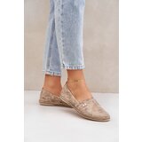Zazoo Elegant Suede Espadrilles With Flowers Women Beige 10177 | Shoptok.si