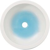 vidaXL Nadgradni umivaonik bijelo-plavi okrugli Φ 41 x 14 cm keramički | shoptok.hr