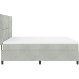  LED Box Spring Krevet Svijetlo siva 180 x 200 cm Baršun | shoptok.hr
