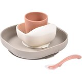 Beaba 4-Piece Silicone Dinner Set jedilni set Terracotta / Gazelle 4m+ 4 kos Cene
