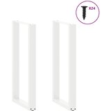  Noge za barski stol U-oblika 2 kom Bijele 50 x (100-101) cm Čelik | shoptok.hr