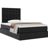  Krevet s od storage s madracem Crna 120 x 190 cm Lažna koža | shoptok.hr