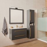 AQUAART kupaonski ormarić eternity 80 donji, grafit supermat, zlatna ručkica | shoptok.hr