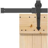vidaXL Drsna vrata s kompletom vodil 80x210 cm trdna borovina | Shoptok.si