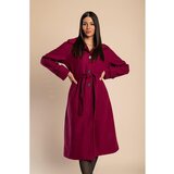 Fenzy Elegantan Kaput S Gumbima, Boja Fuksije | shoptok.hr