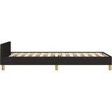  Za krevet s uzglavljem crni 90x200 cm od tkanine | shoptok.hr