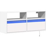 Zidni TV ormarić s LED svjetlima bijeli 100x31x45 cm | shoptok.hr