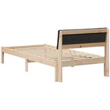  Okvir kreveta Smeđa i crna 100 x 200 cm Masivna borovina | Eponuda.com