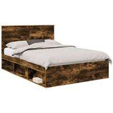  Konstrukcija postelje z vzglavjem Dimljeni oreh 150 x 200 cm, (5000103820) | Shoptok.si