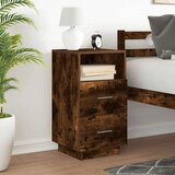 vidaXL Nočna omarica z 2 predaloma dim. hrast 36x36x68 cm | Shoptok.si