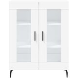  Visoka komoda bijela 69,5x34x180 cm konstruirano drvo Slike