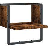 vidaXL Zidna polica s prečkom dimljena boja hrasta 30 x 25 x 30 cm | shoptok.hr