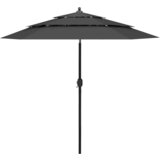 The Living Store Senčnik aluminij antraciten 2,5 m - Senčnik Senčniki, (21750586) | Shoptok.si