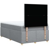 vidaXL Box spring postelja z vzmetnico svetlo siva 120x200 cm blago, (21309755) | Shoptok.si