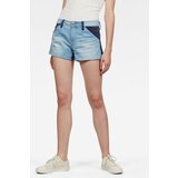 G-star Shorts - G-STAR Faeroes Zip Mid bf Short Wmn Blue Cene