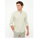 LC Waikiki Men's Regular Fit Long Sleeve Striped Linen Shirt.