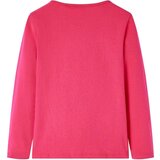 vidaXL Otroška majica z dolgimi rokavi živo roza 128 | Shoptok.si